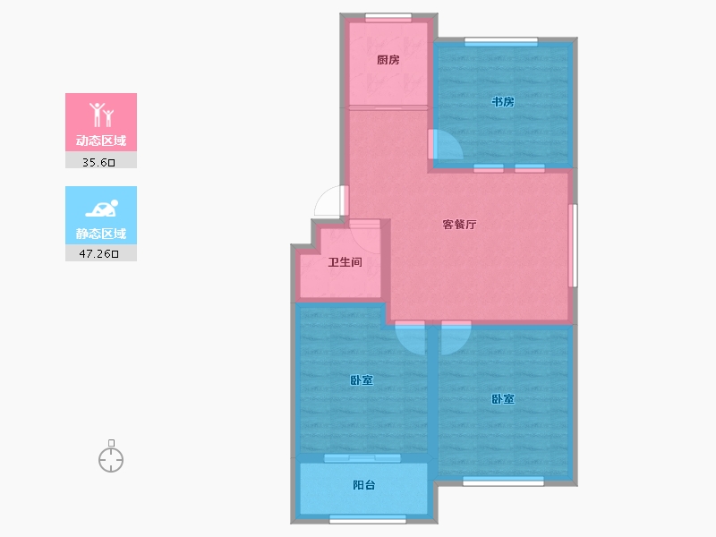 山东省-潍坊市-信诚龙锦园-73.57-户型库-动静分区