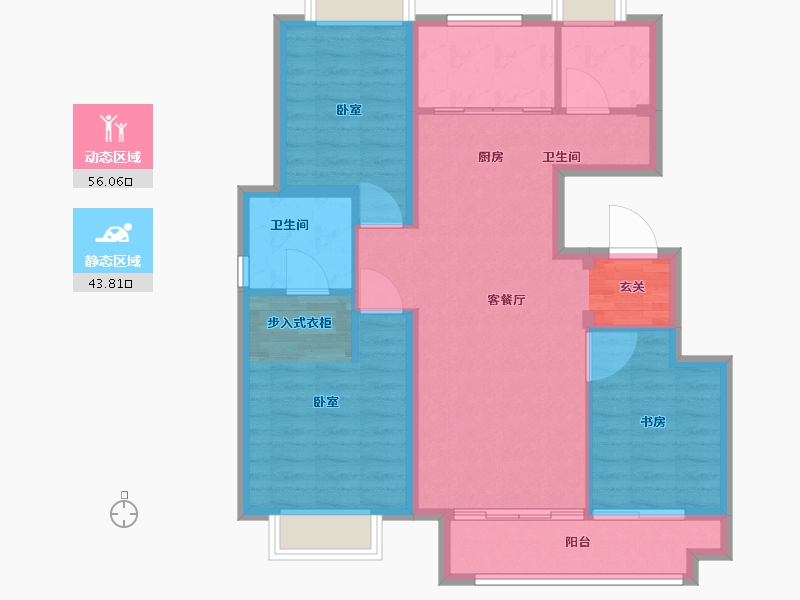 湖北省-武汉市-中交泓园-90.00-户型库-动静分区