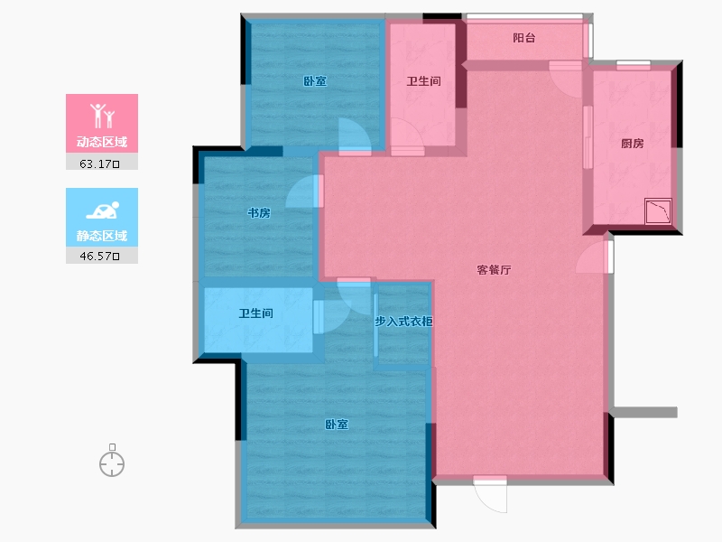 湖南省-株洲市-德国之家-97.76-户型库-动静分区