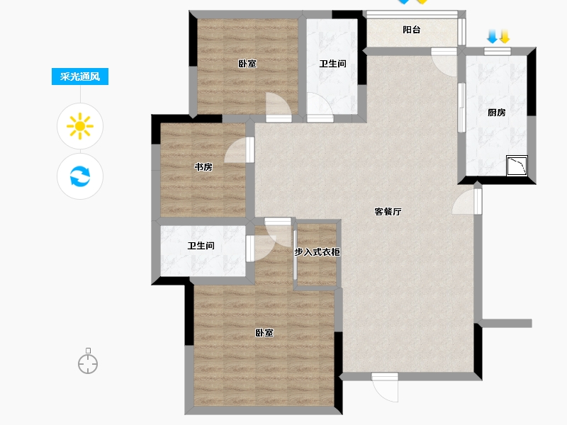 湖南省-株洲市-德国之家-97.76-户型库-采光通风