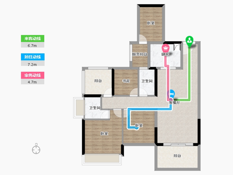 广东省-湛江市-东新高地-105.07-户型库-动静线