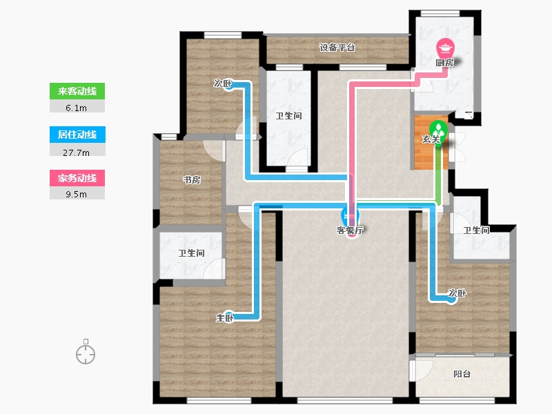 山东省-淄博市-原山天颐-147.99-户型库-动静线