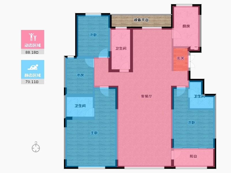 山东省-淄博市-原山天颐-147.99-户型库-动静分区