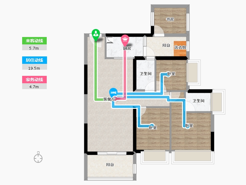 广东省-湛江市-方圆金海湾豪庭-83.35-户型库-动静线