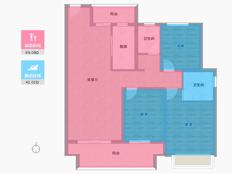 河南省-信阳市-坤瑞·御园-99.34-户型库-动静分区