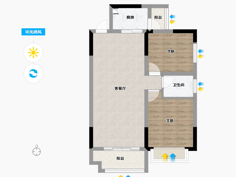 湖南省-湘潭市-太阳城-65.48-户型库-采光通风