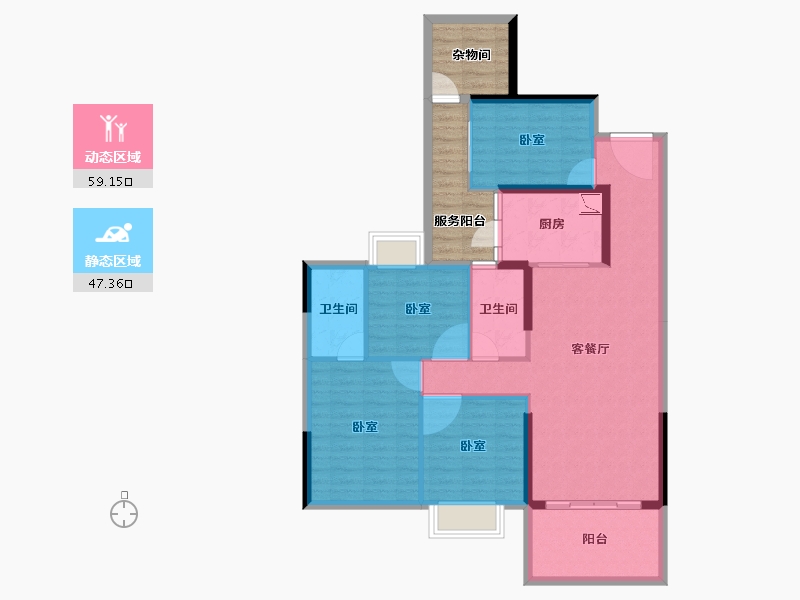 广东省-湛江市-东新高地-107.57-户型库-动静分区