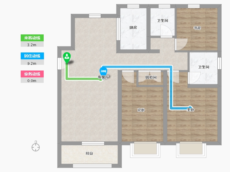 山西省-太原市-保利西湖林语-87.09-户型库-动静线