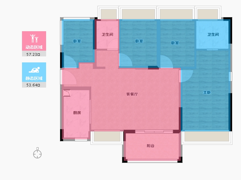 广东省-广州市-越秀·滨湖悦府-99.99-户型库-动静分区