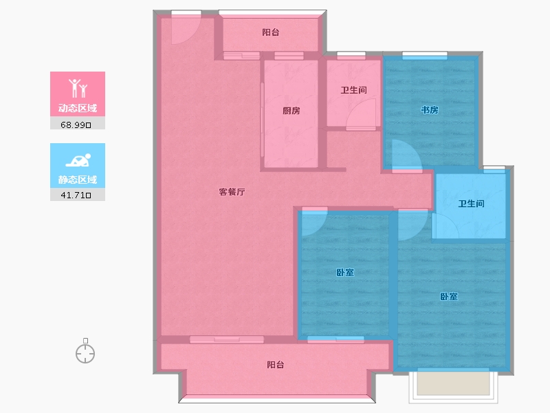 河南省-信阳市-坤瑞·御园-99.12-户型库-动静分区