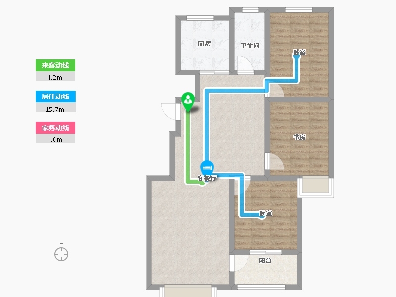 山东省-淄博市-汇鼎麗城-94.00-户型库-动静线