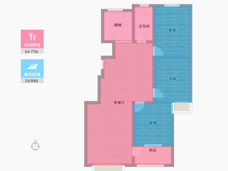 山东省-淄博市-汇鼎麗城-94.00-户型库-动静分区