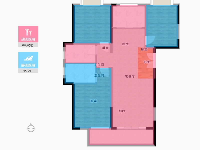 湖北省-武汉市-天纵时代天樾-94.33-户型库-动静分区