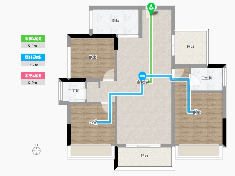 河南省-信阳市-新县·建业壹号城邦-91.03-户型库-动静线