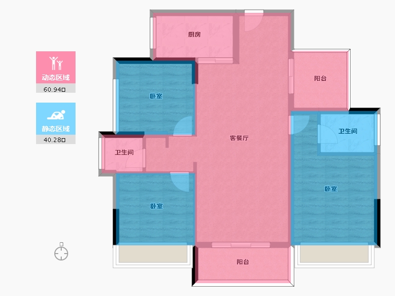 河南省-信阳市-新县·建业壹号城邦-91.03-户型库-动静分区