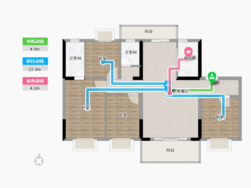 湖北省-宜昌市-宜昌碧桂园3期豪庭-109.42-户型库-动静线