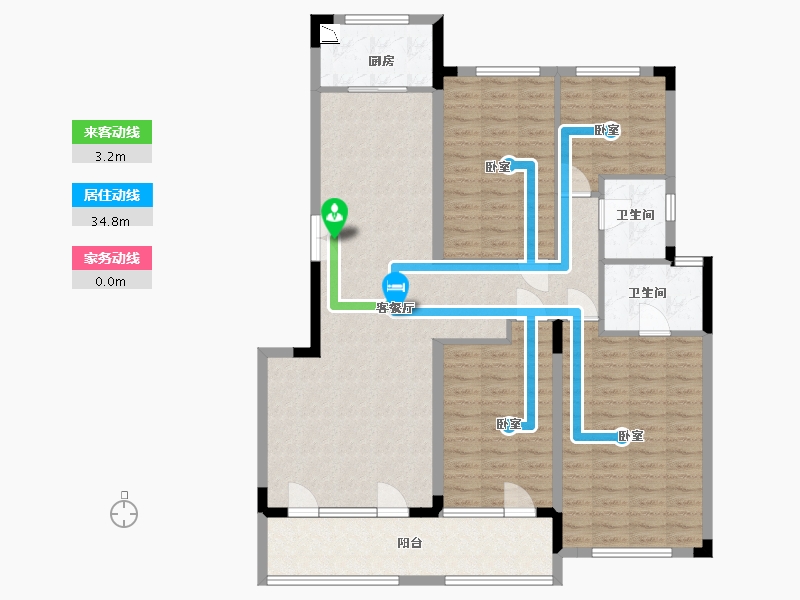 湖北省-武汉市-洺悦芳华-129.00-户型库-动静线