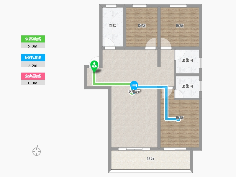 河南省-信阳市-坤瑞·御园-103.00-户型库-动静线