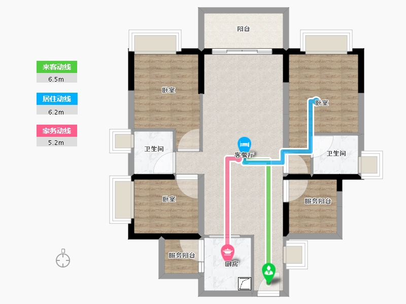 广东省-湛江市-方圆·雅颂御府-92.01-户型库-动静线