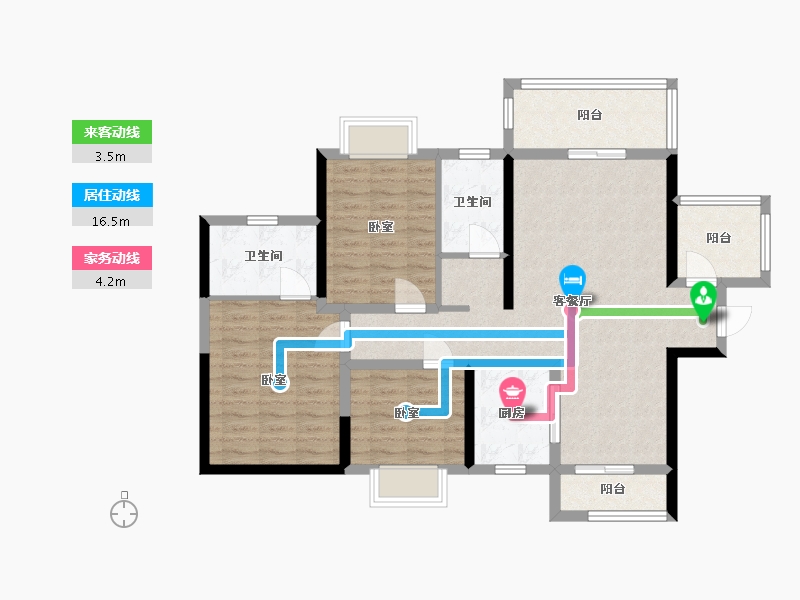 湖南省-株洲市-城发锦城-97.75-户型库-动静线