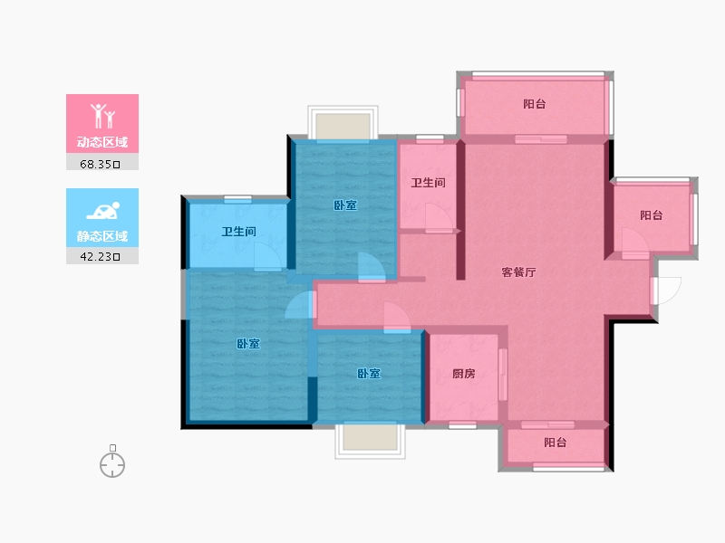 湖南省-株洲市-城发锦城-97.75-户型库-动静分区