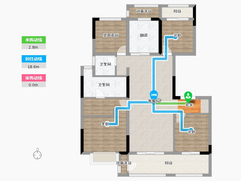 江苏省-常州市-金坛新城金郡-111.00-户型库-动静线