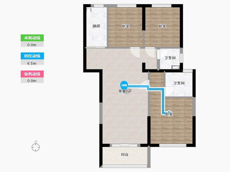 湖北省-武汉市-万科保利联投理想星光-88.00-户型库-动静线