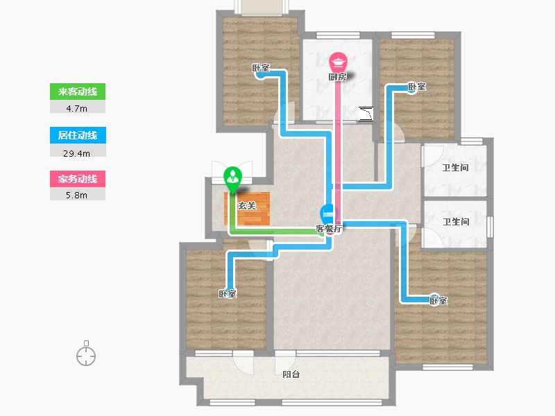 山东省-潍坊市-恒信绿城春风江南-119.40-户型库-动静线