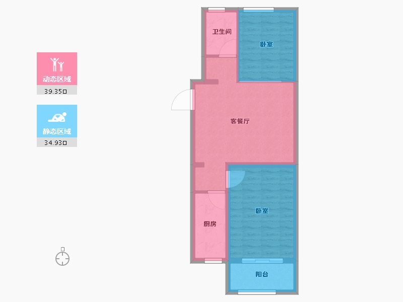 山东省-潍坊市-朝阳锦园-66.78-户型库-动静分区