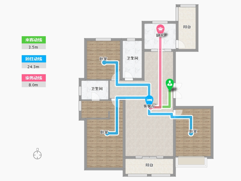 山东省-潍坊市-平安四季城-138.13-户型库-动静线