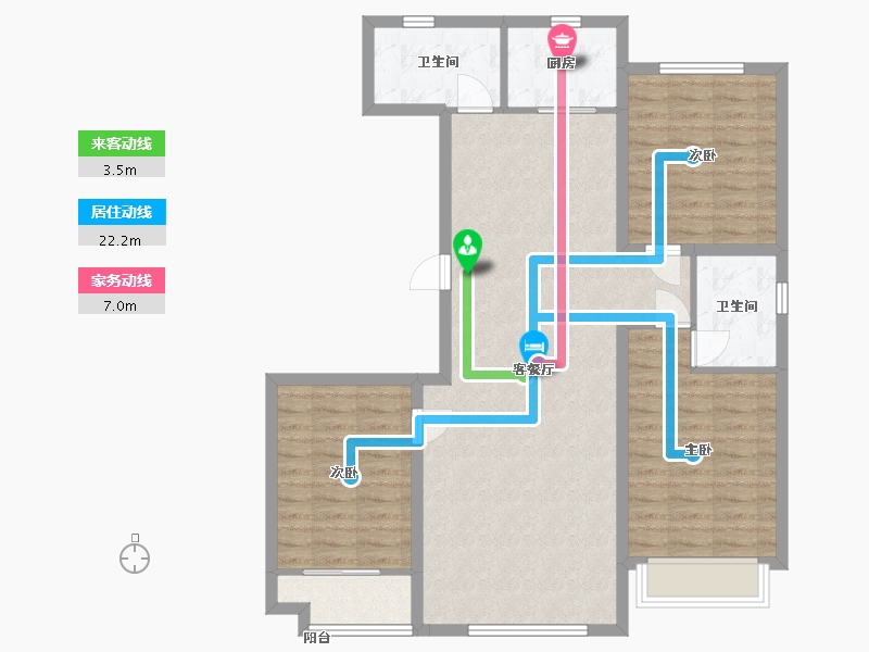 山东省-潍坊市-金鼎世家-102.40-户型库-动静线