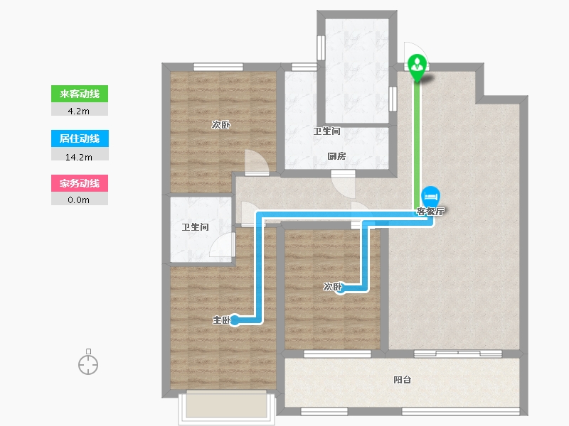 山东省-潍坊市-金鼎世家-104.00-户型库-动静线