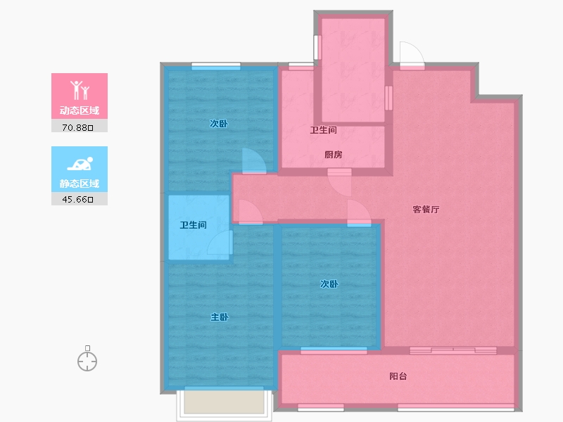 山东省-潍坊市-金鼎世家-104.00-户型库-动静分区