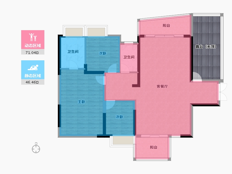 广东省-惠州市-天安珑城二期-120.23-户型库-动静分区