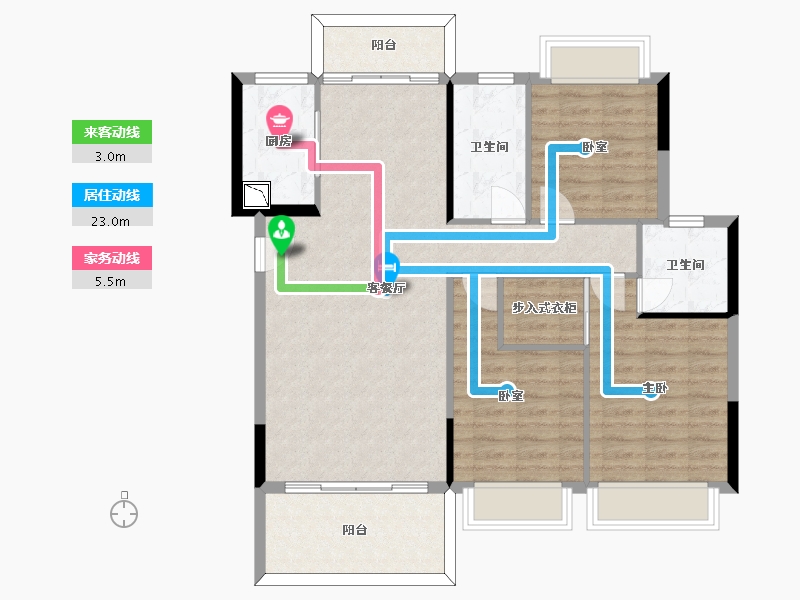 广东省-惠州市-凯景华府-98.63-户型库-动静线