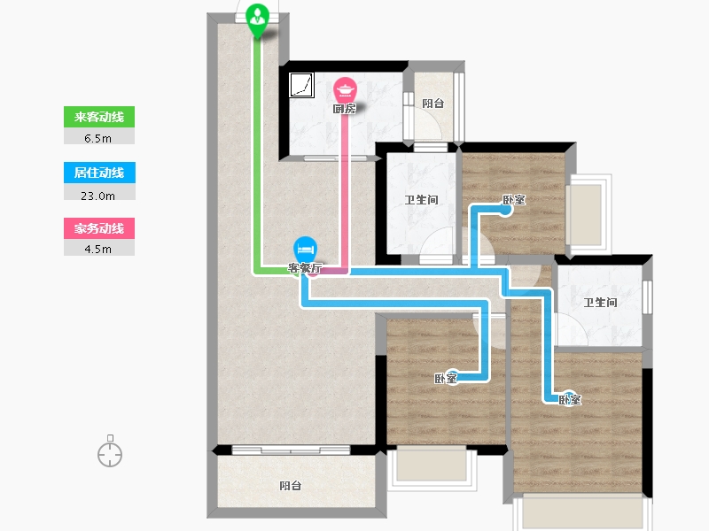 广东省-湛江市-吴川奥园冠军城-81.64-户型库-动静线