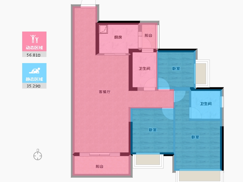 广东省-湛江市-吴川奥园冠军城-81.64-户型库-动静分区