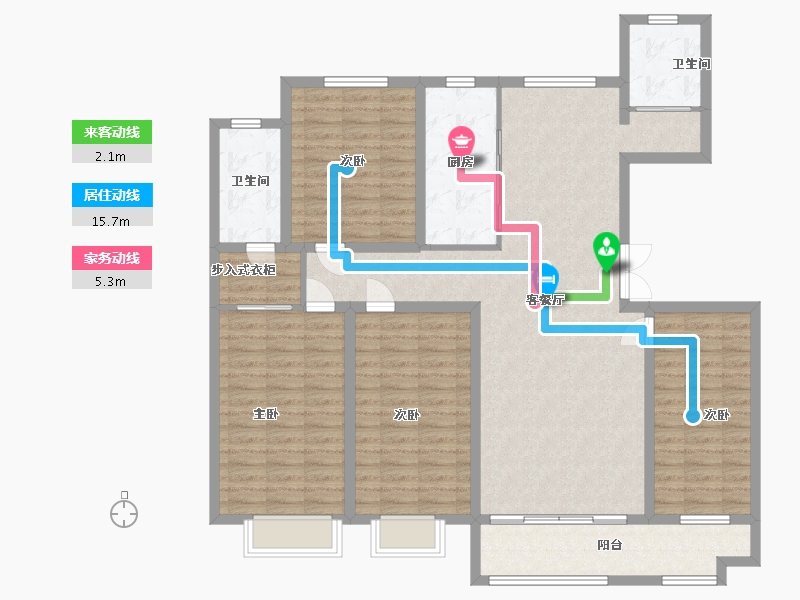 山东省-潍坊市-金鼎世家-134.40-户型库-动静线