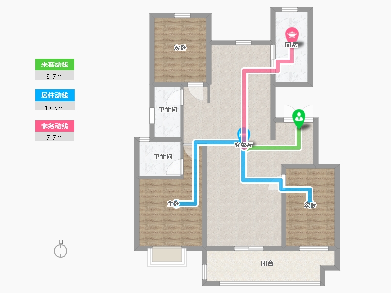 山东省-临沂市-泓尚华府-106.00-户型库-动静线