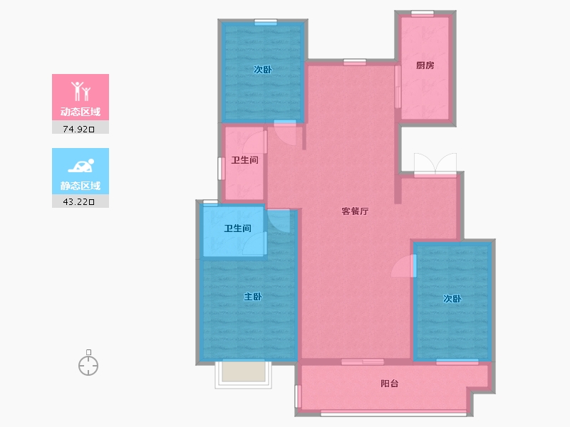 山东省-临沂市-泓尚华府-106.00-户型库-动静分区