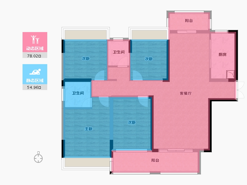 湖南省-株洲市-锦融·紫金和府-118.89-户型库-动静分区