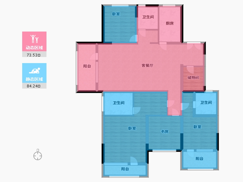 山东省-烟台市-十里洋房-139.73-户型库-动静分区