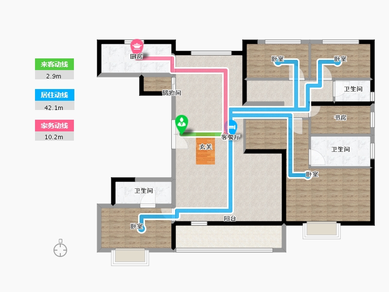 山东省-潍坊市-碧桂园翡翠华府-157.00-户型库-动静线