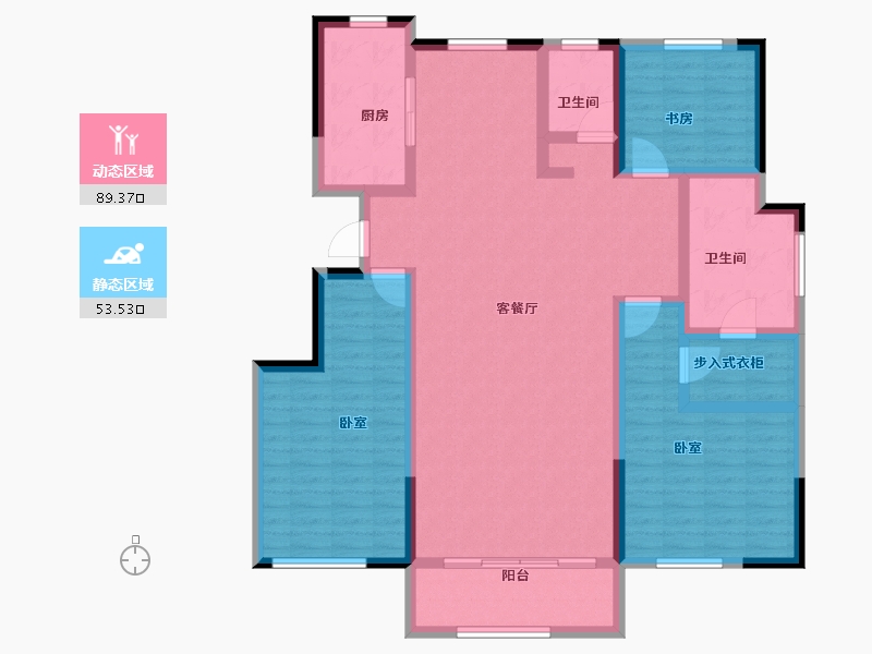 山东省-烟台市-金地首府-128.20-户型库-动静分区