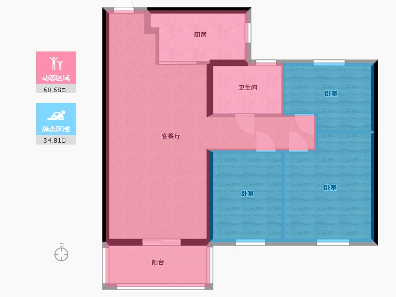 湖南省-株洲市-恒大御景湾-86.11-户型库-动静分区