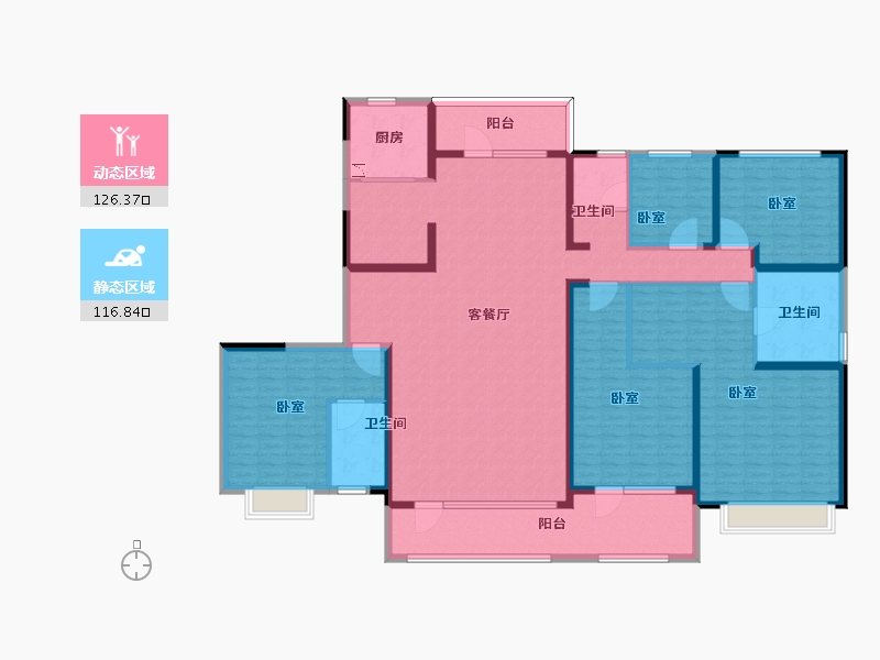 山东省-潍坊市-碧桂园翡翠华府-220.00-户型库-动静分区