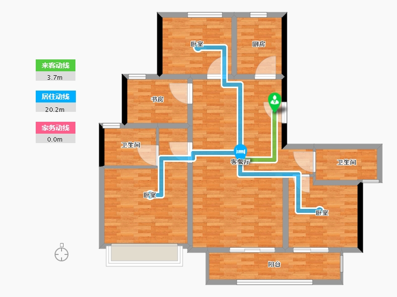 河南省-郑州市-康桥兰溪-102.00-户型库-动静线