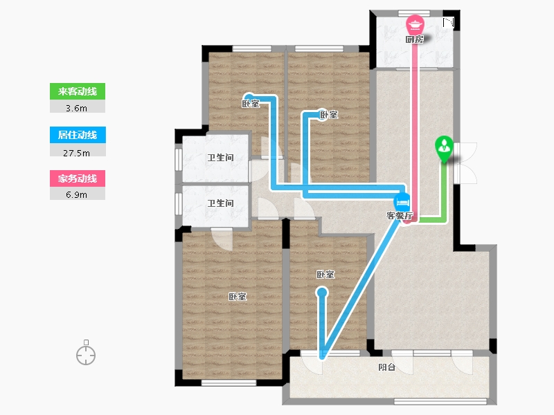 湖北省-武汉市-洺悦芳华-132.00-户型库-动静线