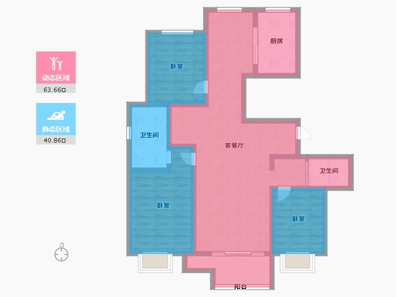 山东省-潍坊市-北辰美嘉-92.00-户型库-动静分区