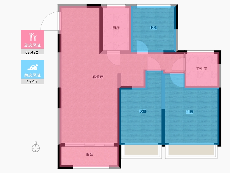 安徽省-蚌埠市-上河时代-90.90-户型库-动静分区